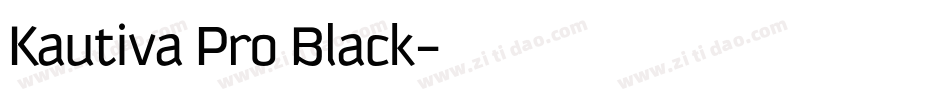 Kautiva Pro Black字体转换